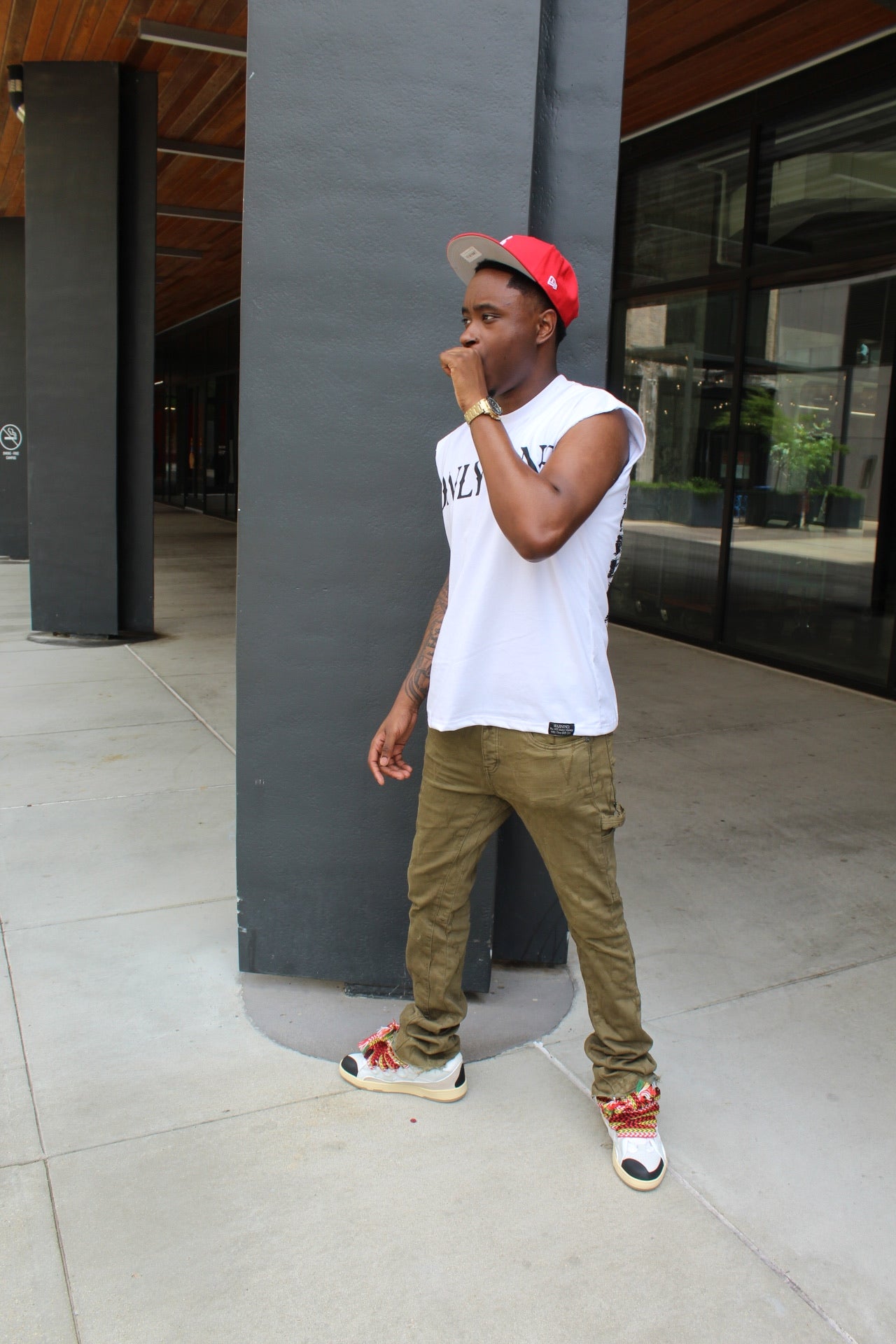 White “Wild Card” Sleeveless Shirt