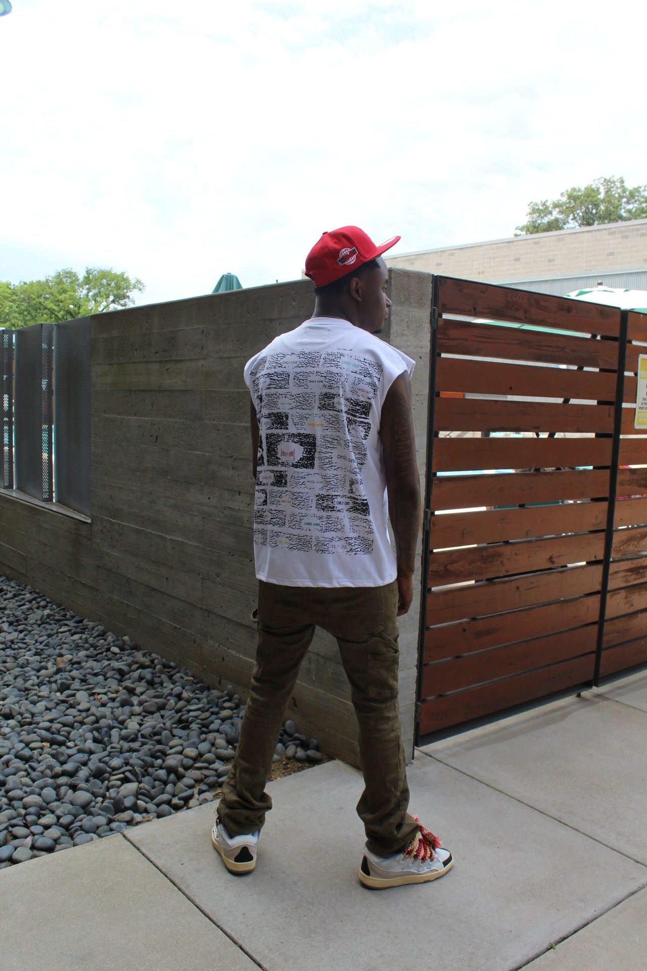 White “Wild Card” Sleeveless Shirt