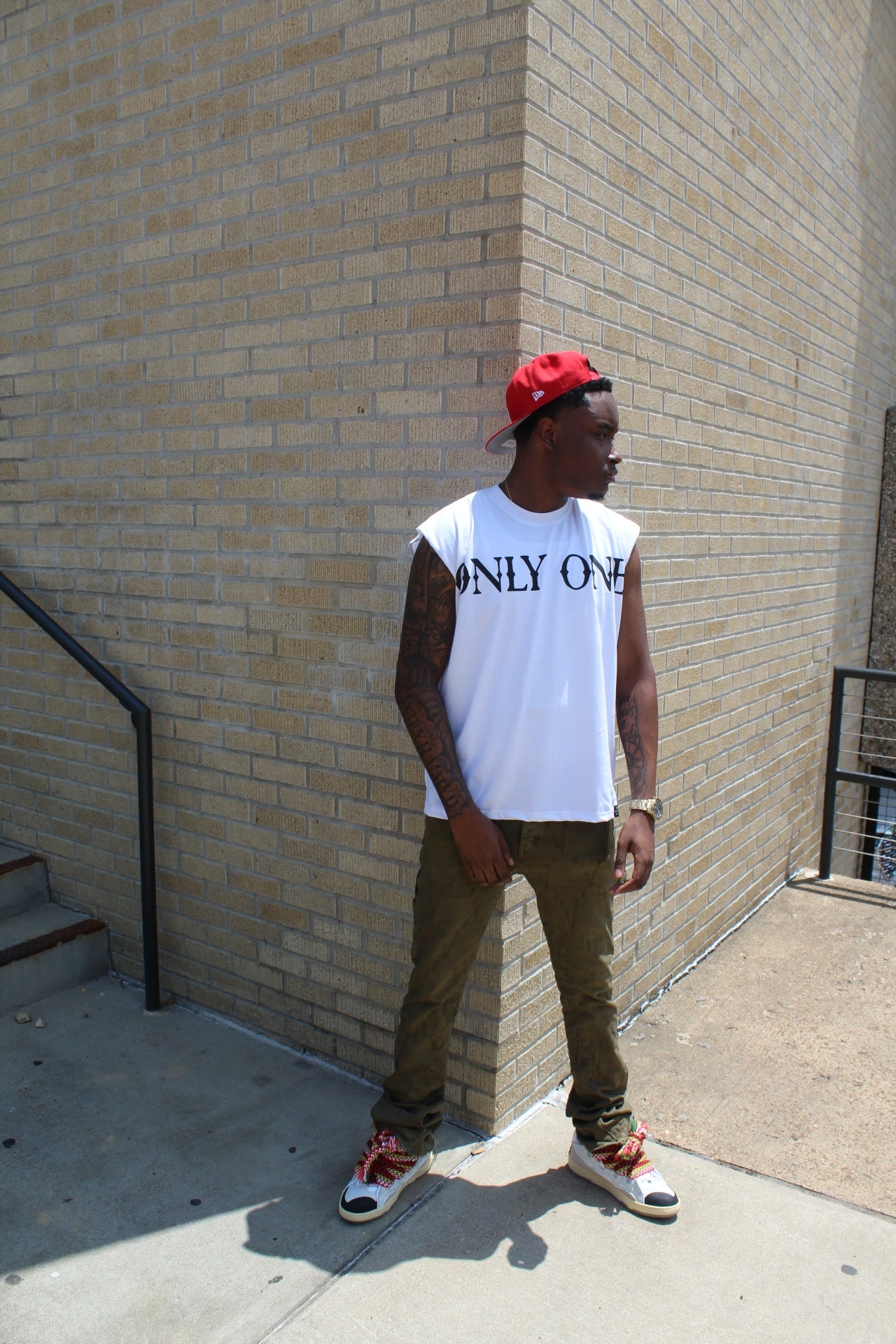 White “Wild Card” Sleeveless Shirt