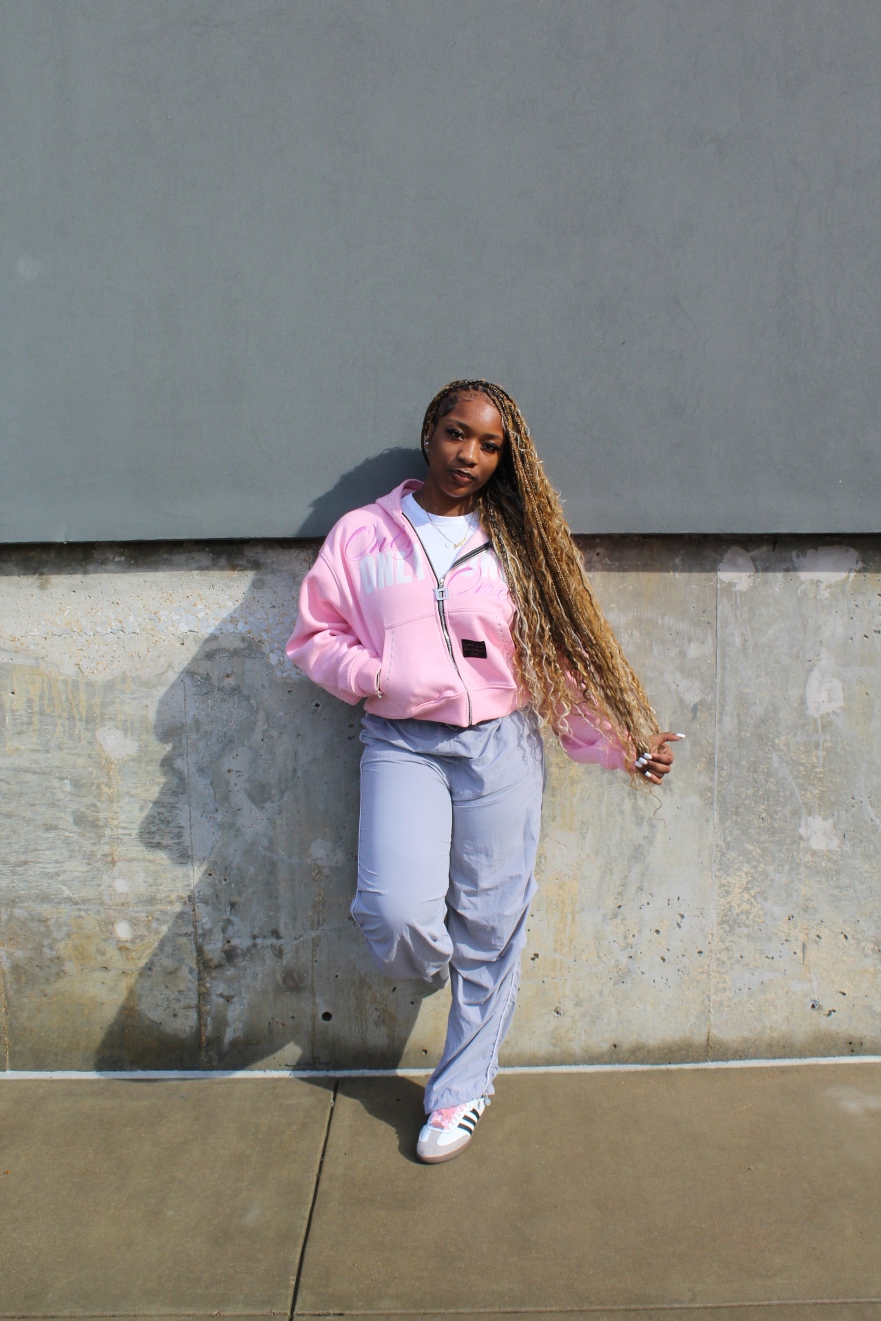Pink “Rose” Zip Up Jacket