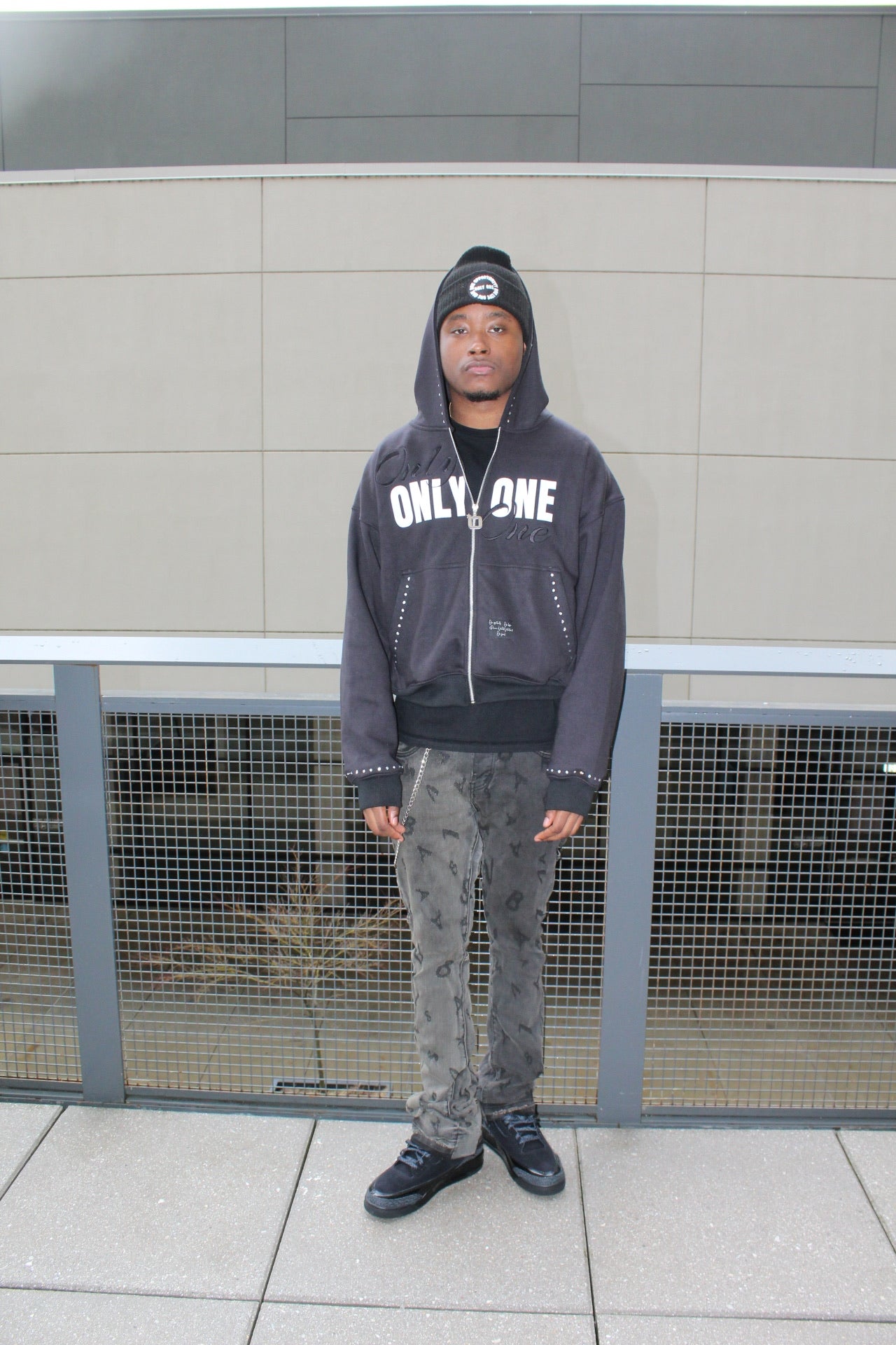 Black “Midnight” Zip Up Jacket