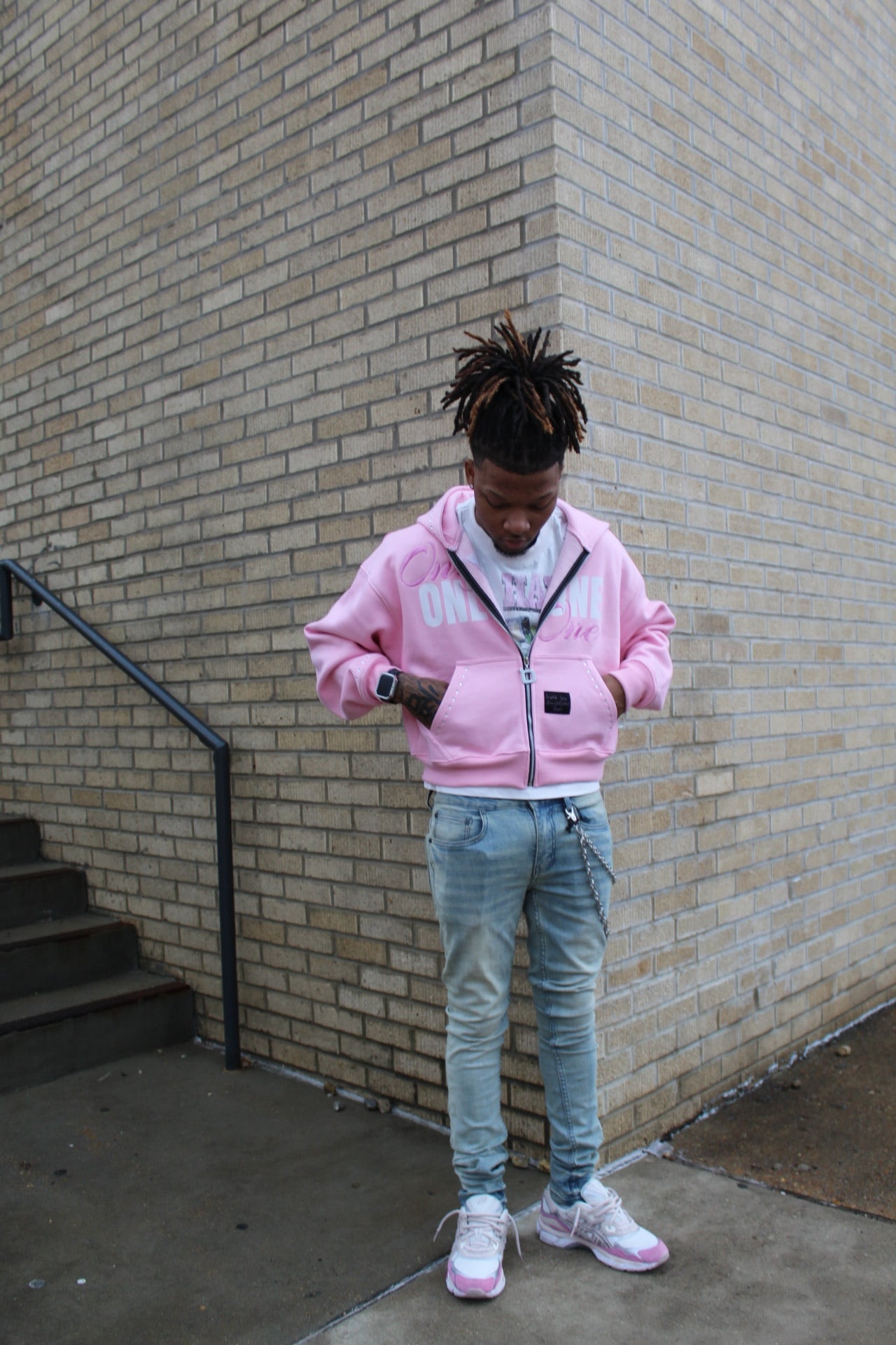 Pink “Rose” Zip Up Jacket