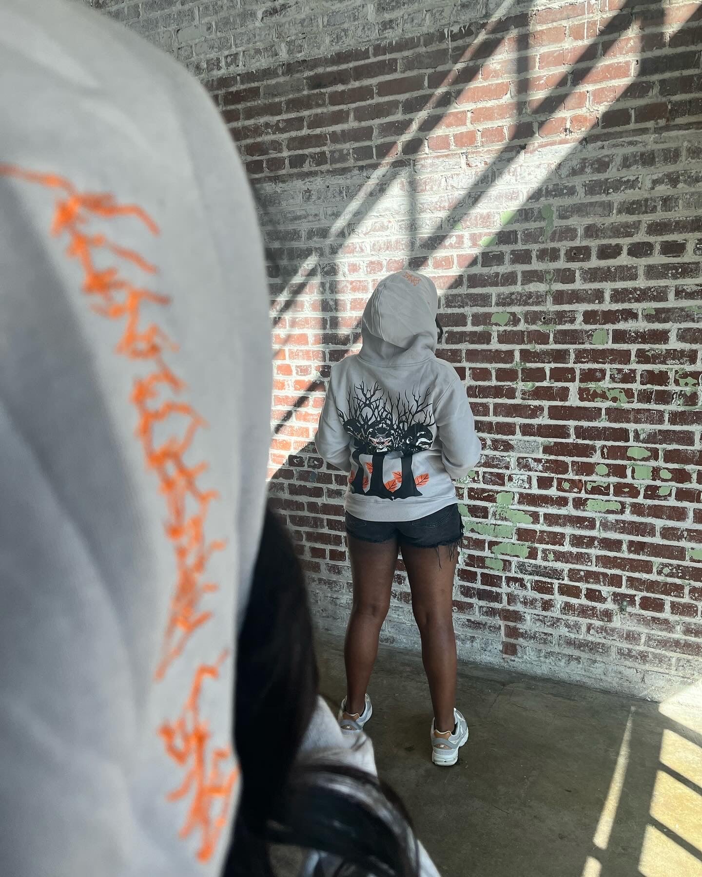 Hear No Evil See No Evil Speak No Evil Zip Up(Grey & Orange)